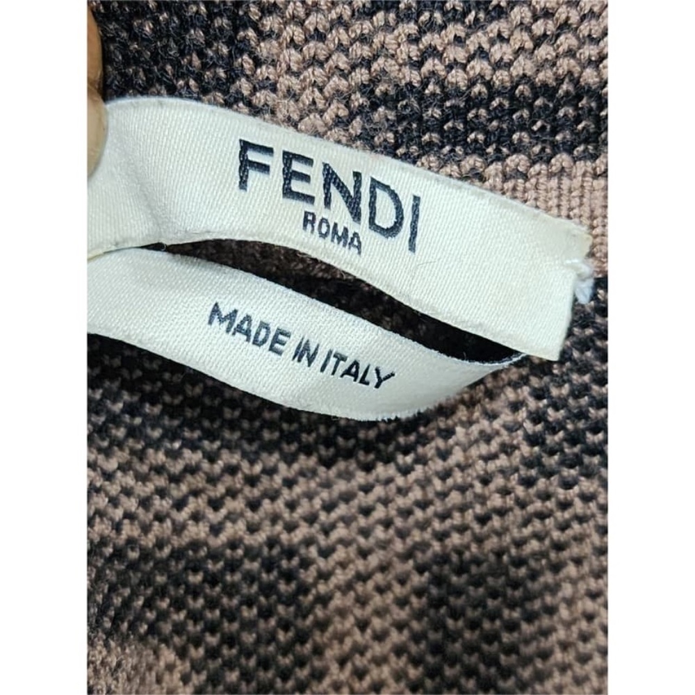 Authentic Fendi Zucca Cardigan in Brown/Black - Picture 6 of 16